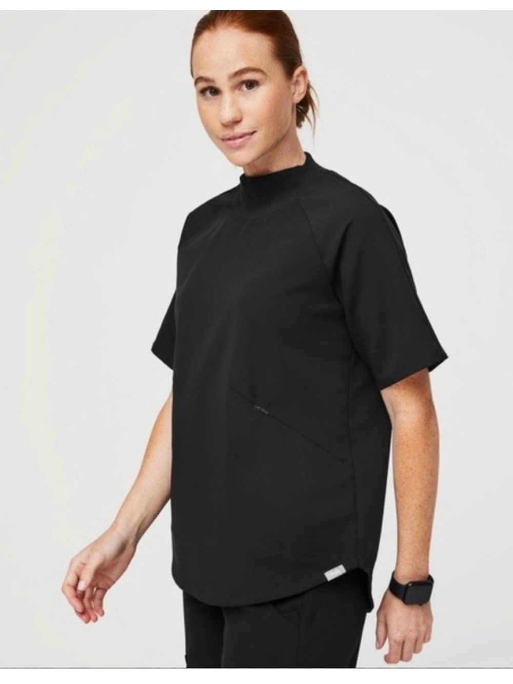 HTF Black Figs Ngara Relaxed Mock Neck Scrub Top XL
